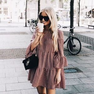 Zara Red Gingham Dress